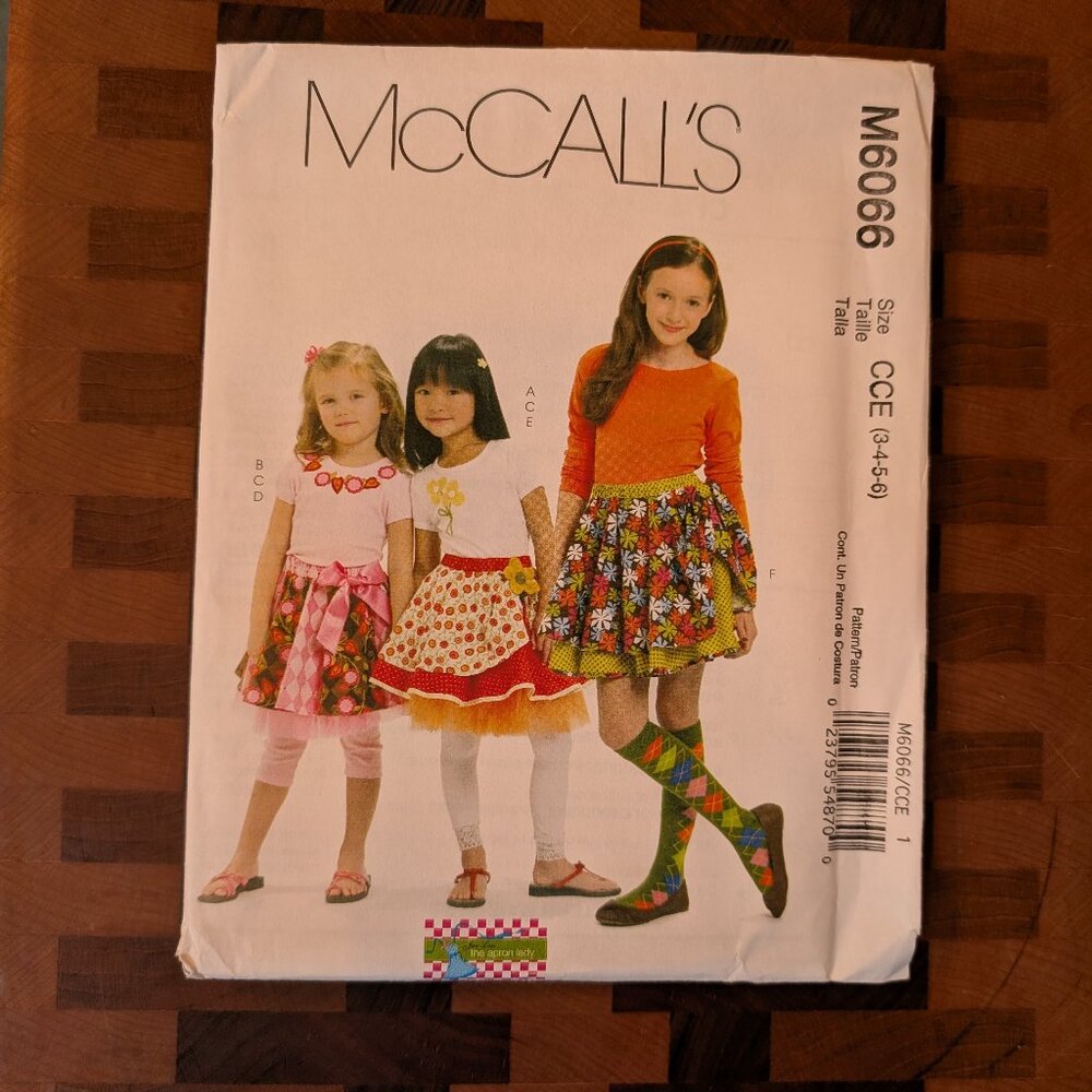 McCall's 6066 - Uncut - Jan Lutz - Sizes 3-6 - Kids skirts and t-shirts